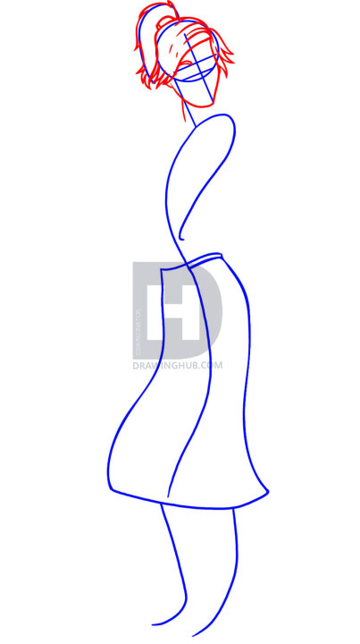 403x720 How To Draw Anastasia, Step By Step, Drawing Guide, By Darkonator - Anastasia Sketch