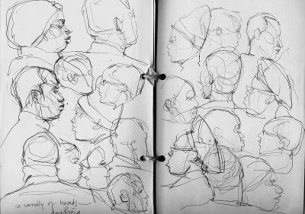 600x422 Hot Shot 7, 8 Practice Sketching The Outline And The Blind Contour - Anatomy Sketch Practice