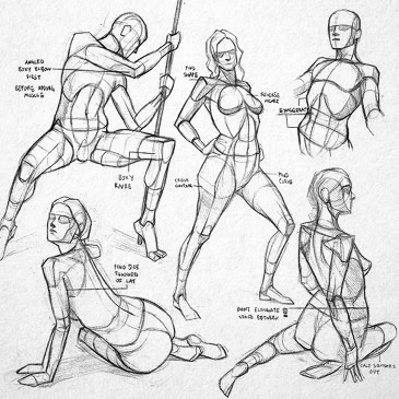 365x365 James Ng Art Sketches - Anatomy Sketches