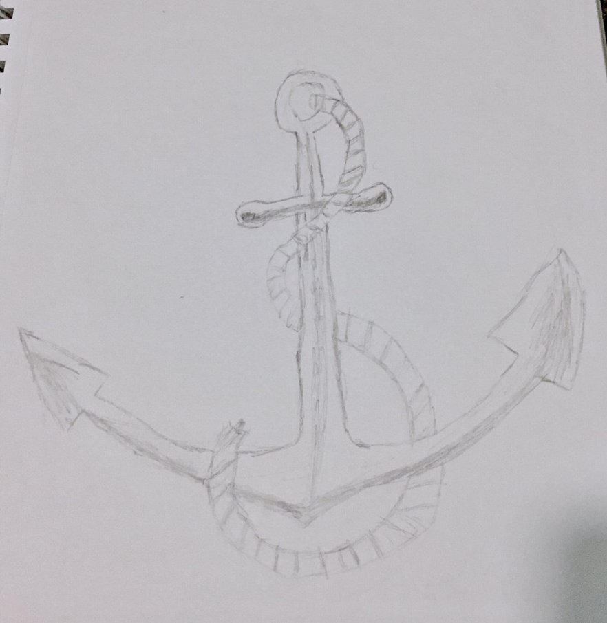 882x906 Anchor Sketch By Angelaccio - Anchor Sketch