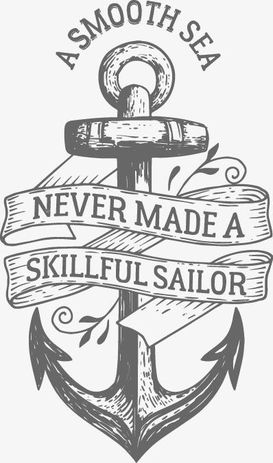 398x676 Hand Drawn Sketch Alphabet Anchor Streamer, Hand Vector, Sketch - Anchor Sketch