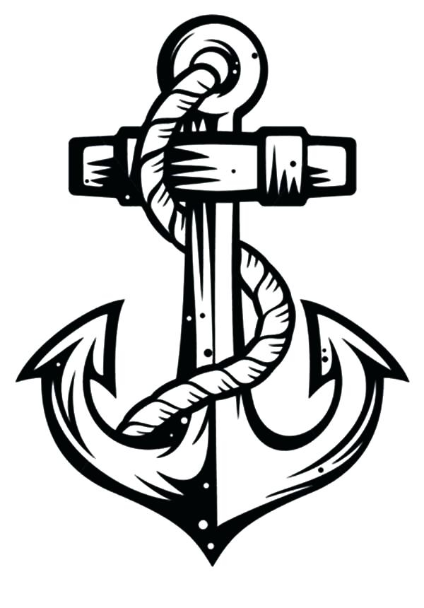 600x860 Anchor Coloring - Anchor Sketch