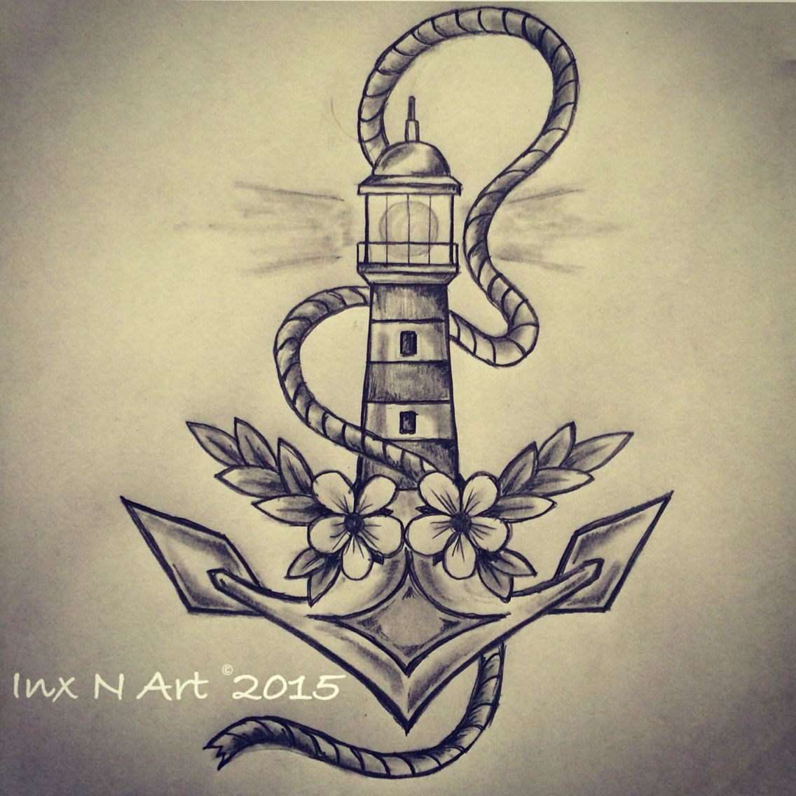 1136x1136 Anchor Lighthouse Tattoo Tattoo Art Sketches - Anchor Tattoo Sketch