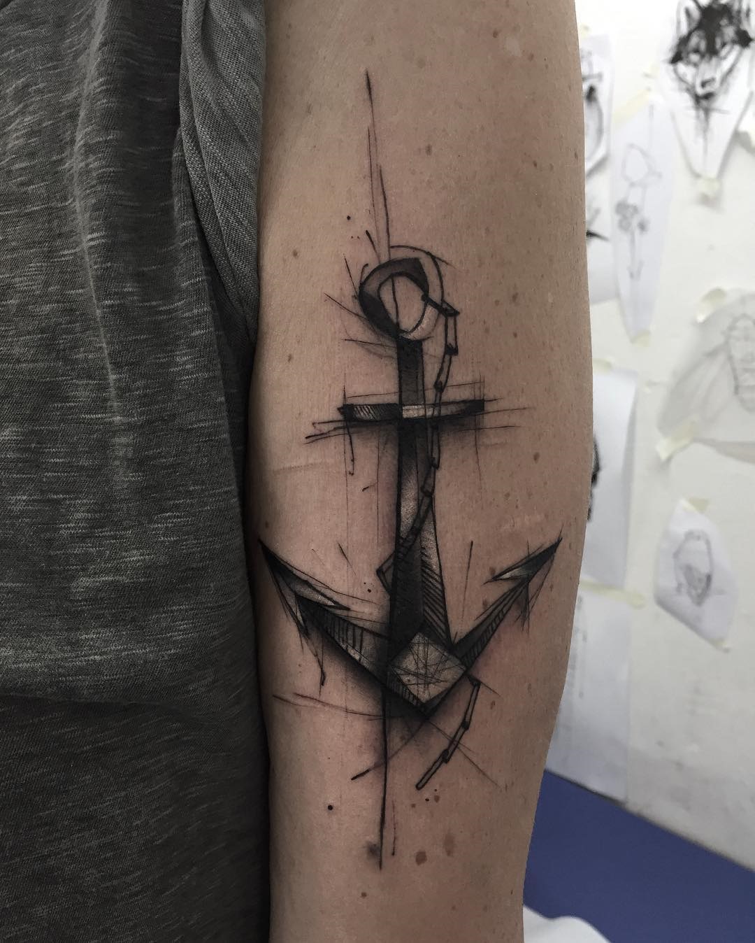 1080x1348 Rough Sketch Style Anchor Best Tattoo Design Ideas - Anchor Tattoo Sketch