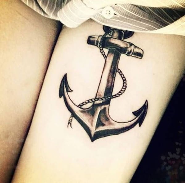 600x593 155 Amazing Anchor Tattoo Designs For All Ages (With Meanings) - Anchor Tattoo Sketch