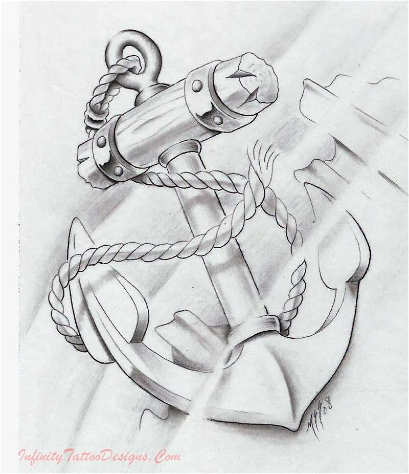 800x926 Incredible Anchor Tattoo Designs - Anchor Tattoo Sketch