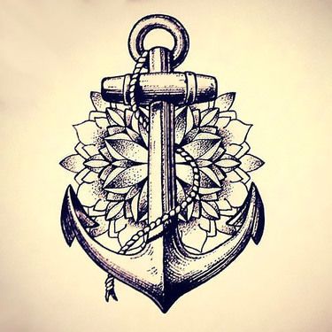 375x375 Best Tattoo Designs For Women And Girls Ink Ideas - Anchor Tattoo Sketch