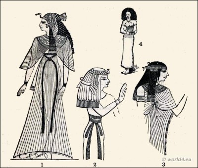 400x340 Ancient Egyptian Costumes - Ancient Egypt Sketches