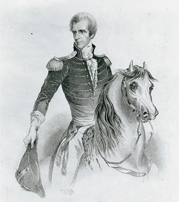 617x696 Andrew Jackson On Horseback - Andrew Jackson Sketch