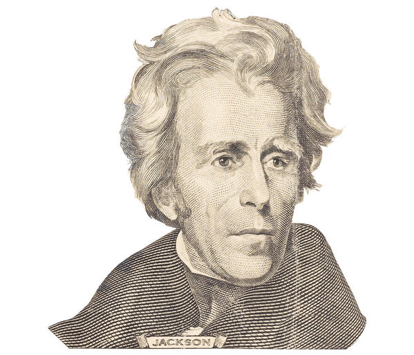 599x514 Portrait Of Andrew Jackson On White Background Art Print By Keith - Andrew Jackson Sketch