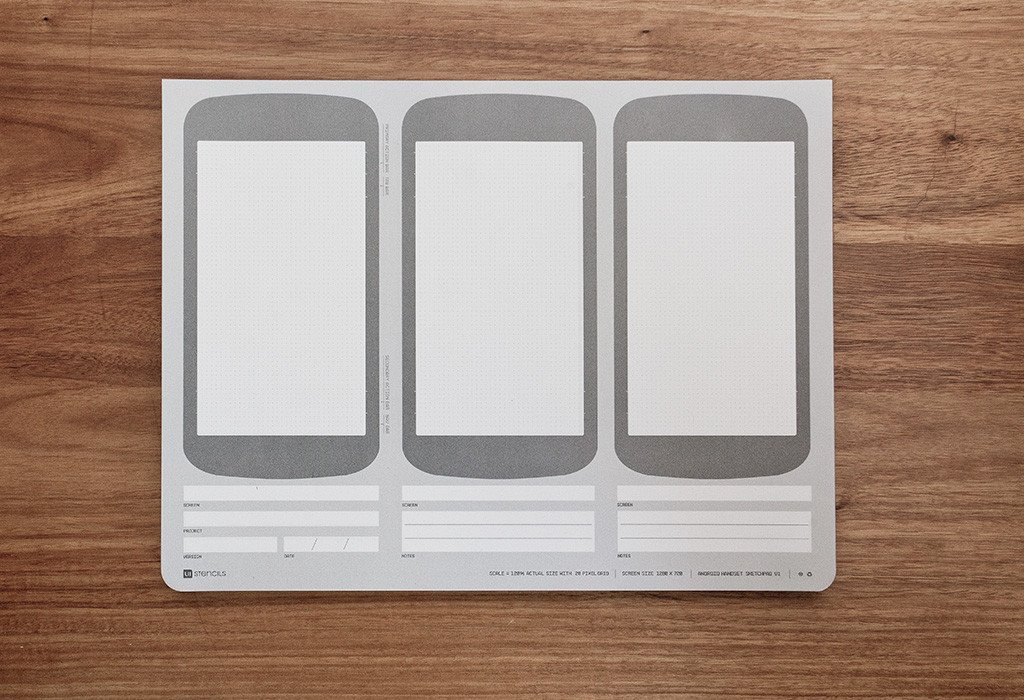 1024x700 Ui Stencils Android Handset Sketch Pad - Android Phone Sketch