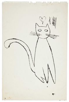236x348 Andy Warhol (1928 1987, American) The Great Cat - Andy Warhol Sketches