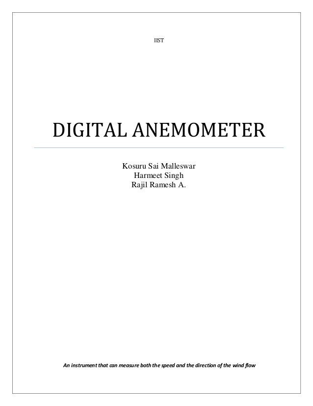 638x826 Digital Anemometer - Anemometer Sketch