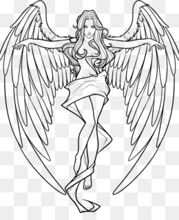 260x320 Free Download Drawing Castiel Fallen Angel Sketch - Angel And Devil Sketch