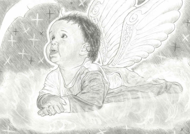 Angel Baby Sketch at PaintingValley.com | Explore collection of Angel