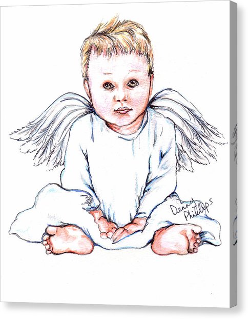 484x622 Angel Baby Ii Drawing By Denny Phillips - Angel Baby Sketch