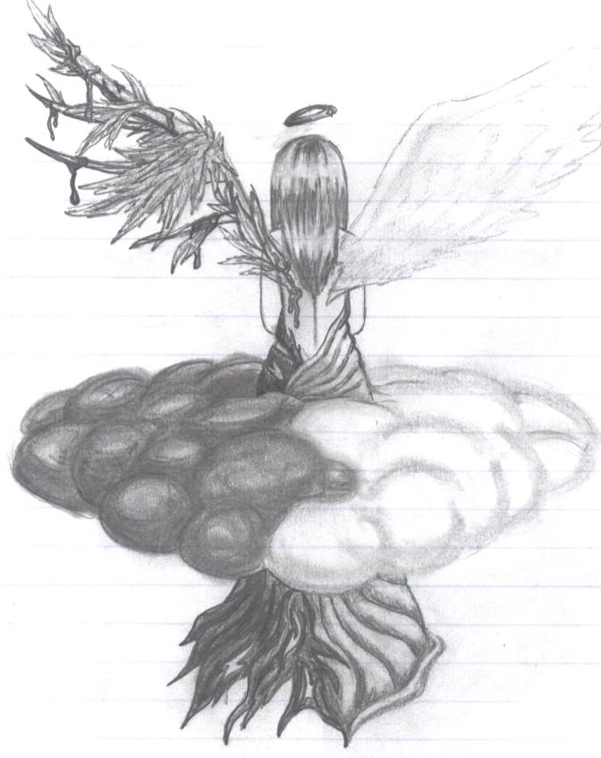 672x848 Devil Angel By Aszde - Angel Devil Sketch