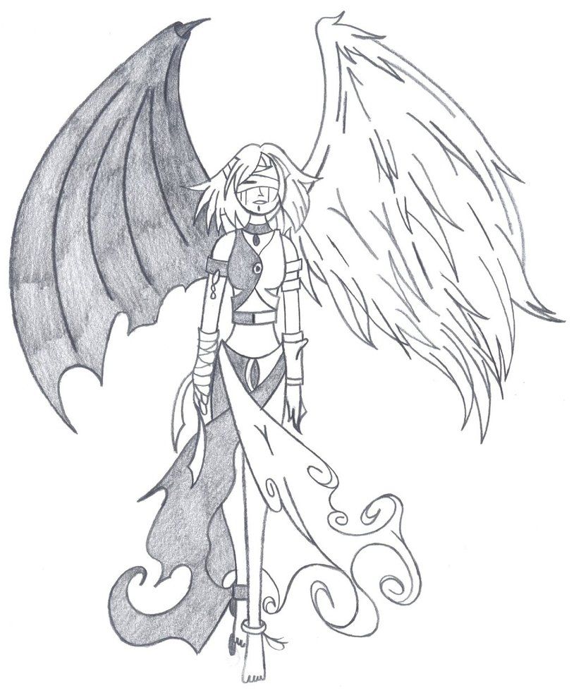 814x982 Angel Devil Tattoo Sketches Tattoos Drawings - Angel Devil Sketch