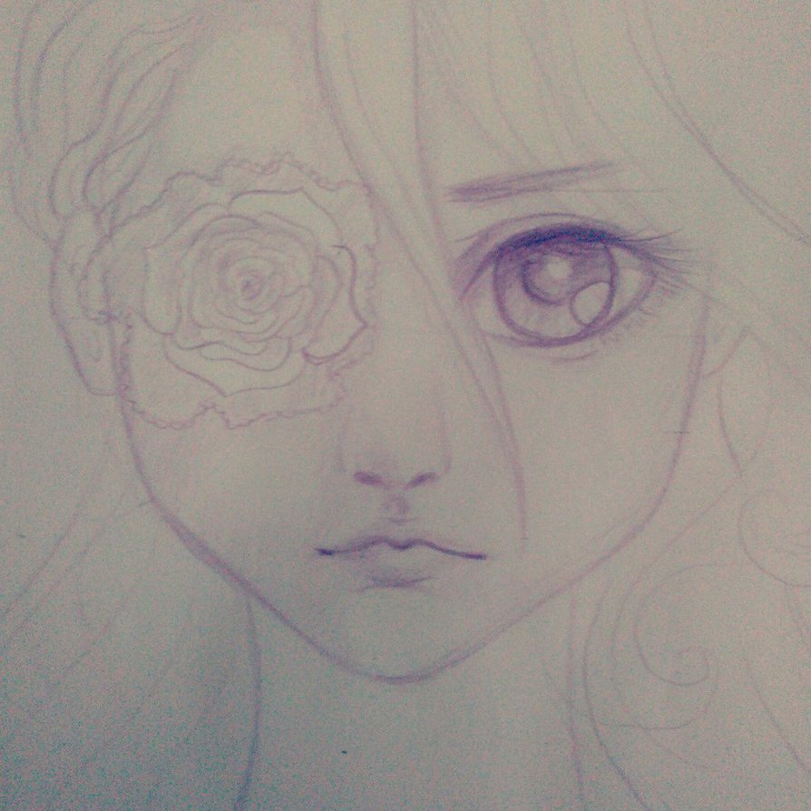 894x894 Angel Face By Antalgique - Angel Face Sketch