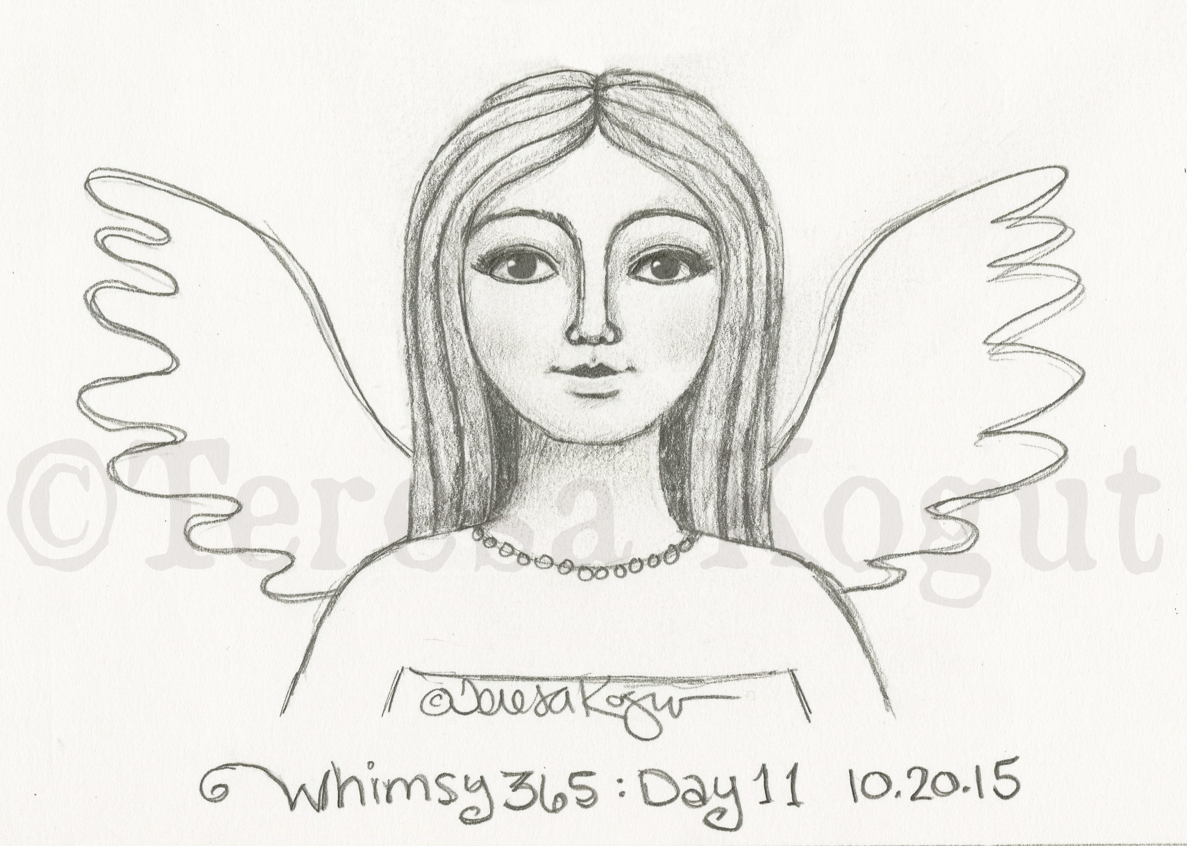 1710x1218 Whimsy 365 Day 11 Angel Art Angels Art Angel Art Prints - Angel Face Sketch