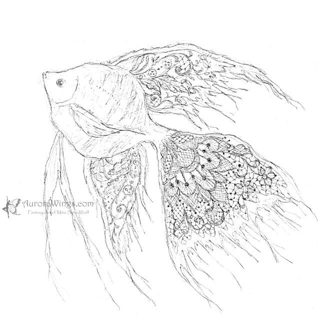 636x643 Sketch Fest - Angel Fish Sketch