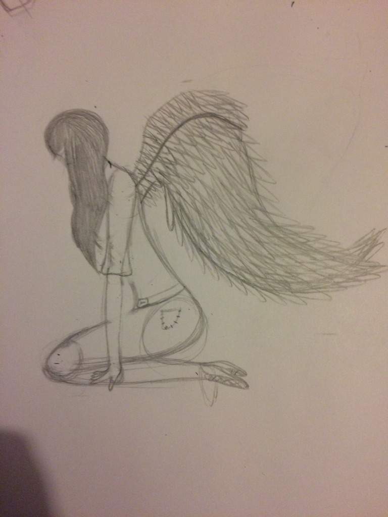 768x1024 Angel Girl (Rough Sketch) Arts And Ocs Amino - Angel Girl Sketch