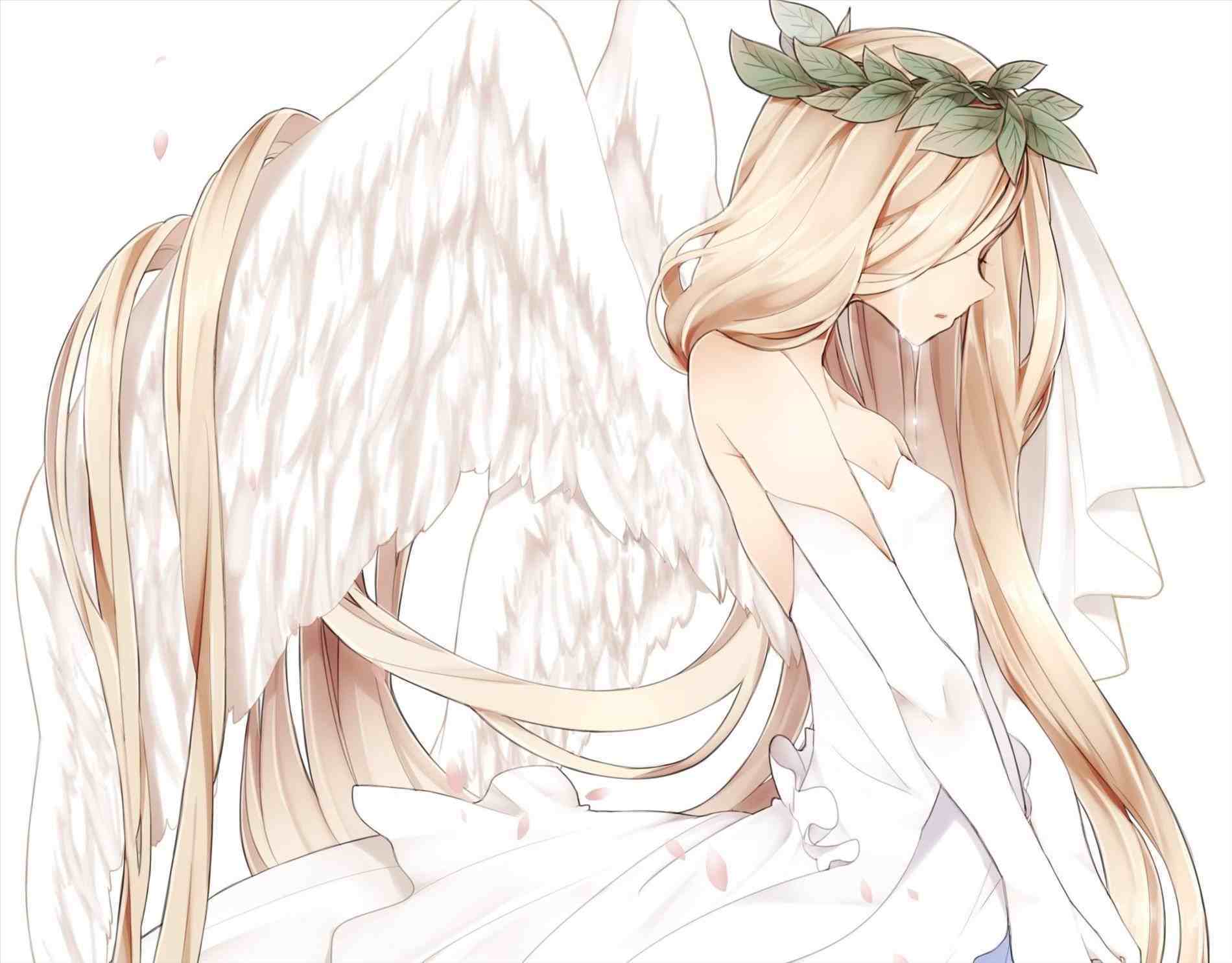 1900x1486 Anime Angel Girl Sketch - Angel Girl Sketch