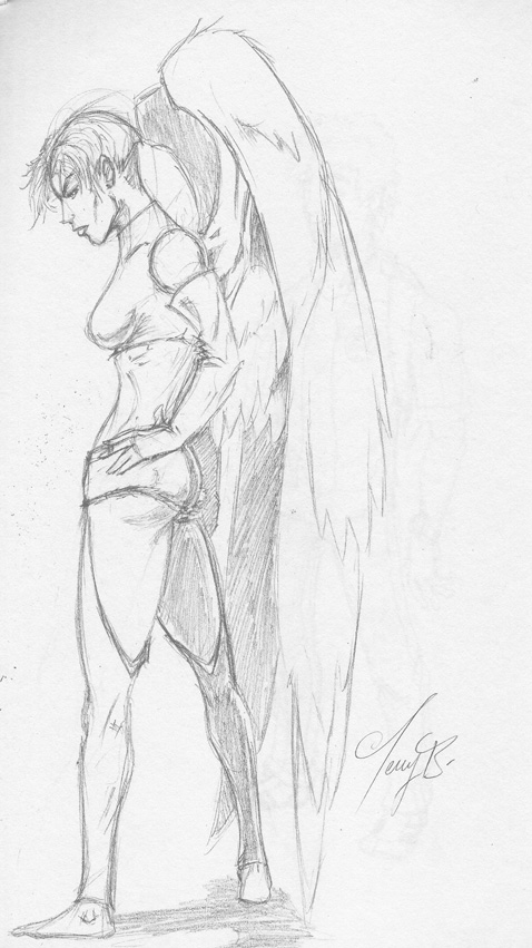 478x851 Angel Girl Sketch By The Angel Of Angels - Angel Girl Sketch