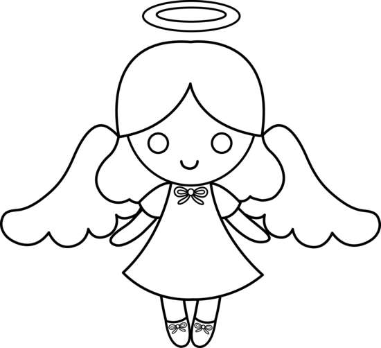550x502 Drawing Clipart Angel - Angel Halo Sketch