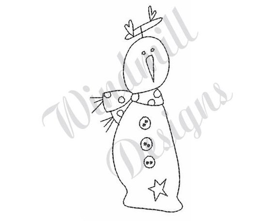 570x456 Snowman Angel Halo Outline Machine Embroidery Design Etsy - Angel Halo Sketch