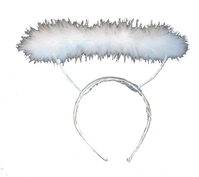 679x605 Feathery White Princess Angel Halo Headband Wedding - Angel Halo Sketch
