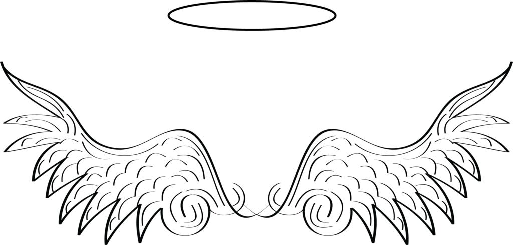 1024x489 Wings Clipart Archangel ~ Frames ~ Illustrations ~ Hd Images - Angel Halo Sketch
