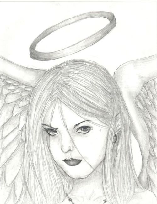 Angel Halo Sketch at PaintingValley.com | Explore collection of Angel ...