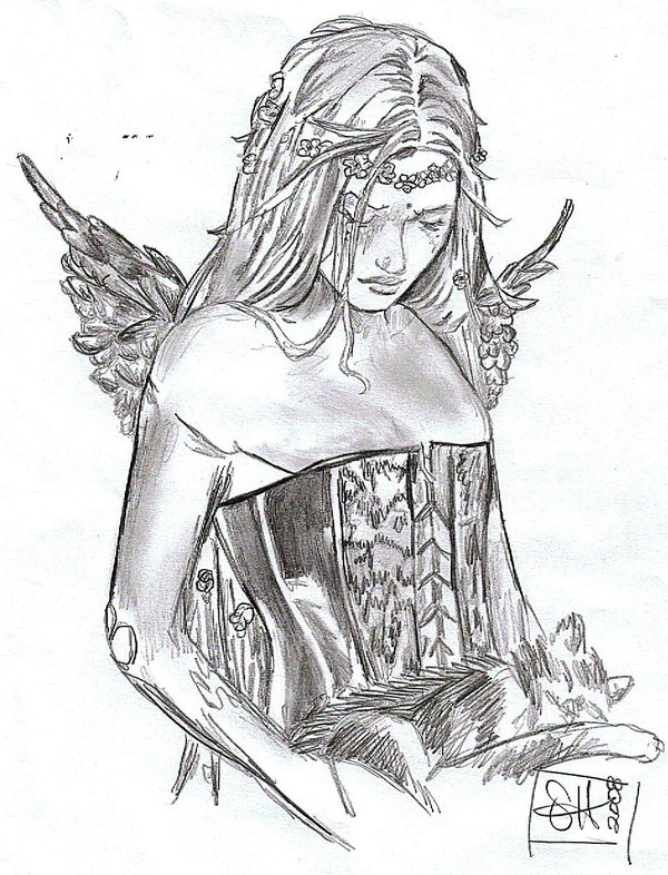 600x786 Angel Of Death By Forty Fathoms - Angel Of Death Sketch