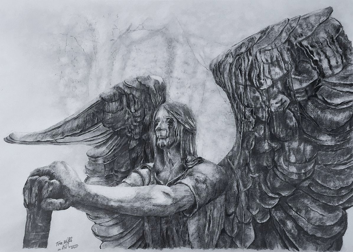 1196x855 Tom Wills Productions No. 378 The Weeping Angel - Angel Of Death Sketch