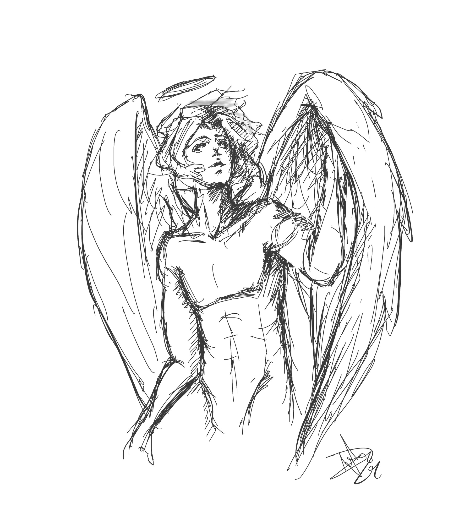1920x2146 Artstation - Angel Sketch