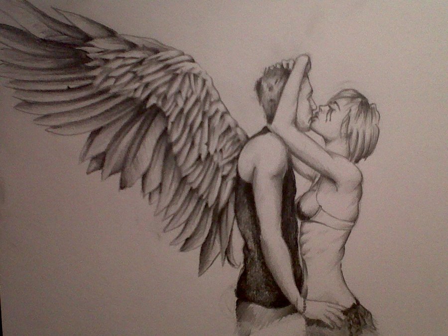 900x675 Angel Sketch 2 By Onichollsart - Angel Sketch