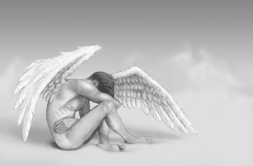 500x327 58 Angel Drawings Illustrations And Sketches - Angel Sketch