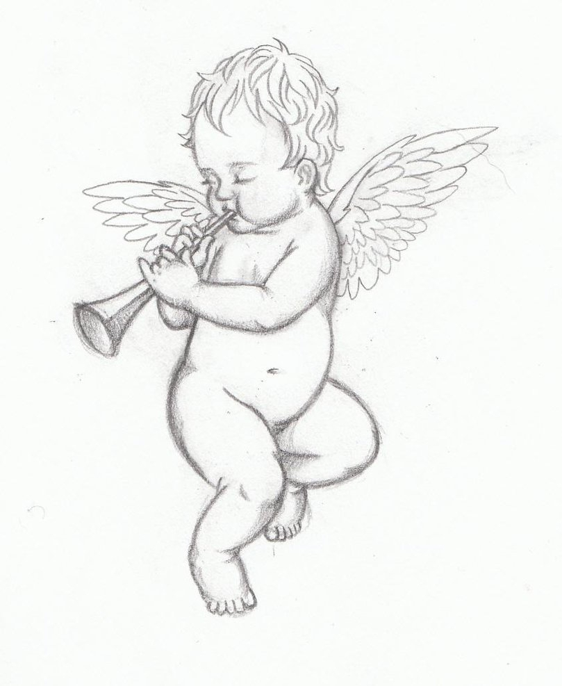 809x987 Angel Sketches - Angel Sketch Images