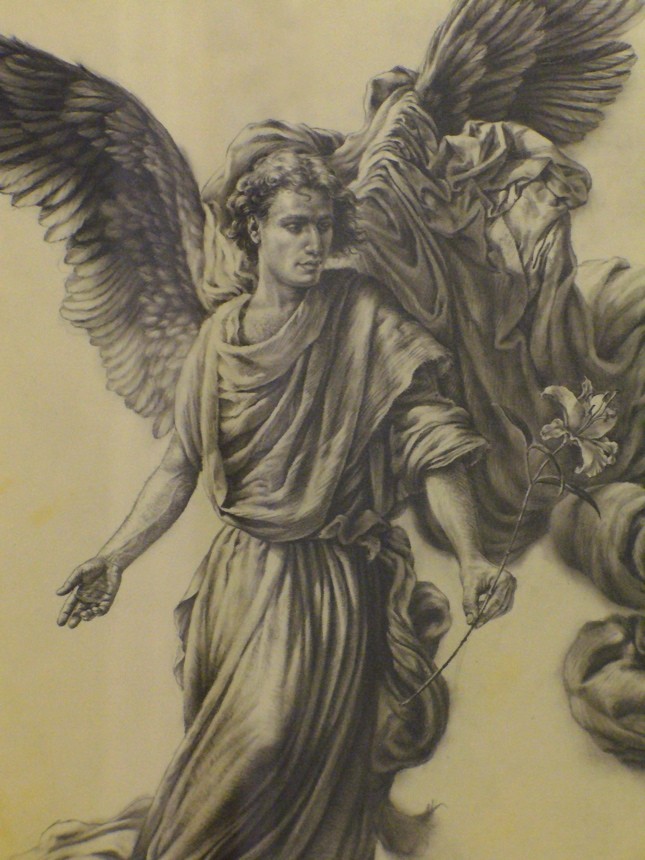 645x860 Drawn Angel Pencil Sketch - Angel Sketches In Pencil