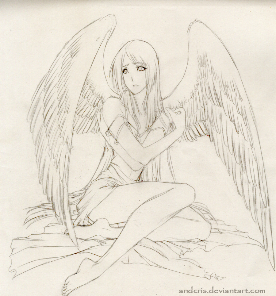 Pencil Sketches Of Angels Simple Pencil Drawings Of Angels Drawn - Angel .....