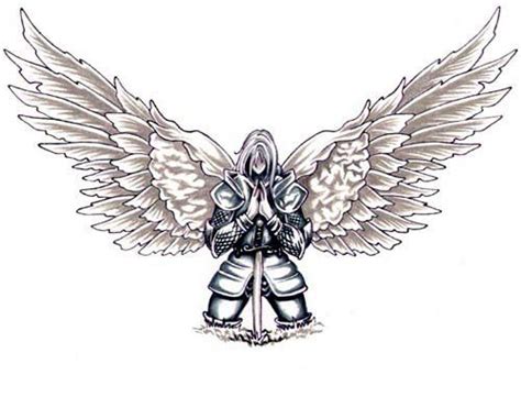 474x371 Warrior Angel Tattoo Designs - Angel Warrior Sketch