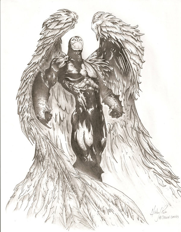 600x770 Angel Spawn By Hegemony 27 - Angel Warrior Sketch