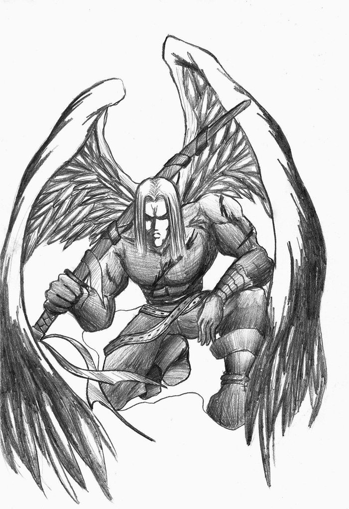701x1024 Angel Warrior An Angel Maybe Dark By The Eyes But Could - Angel Warrior Sketch