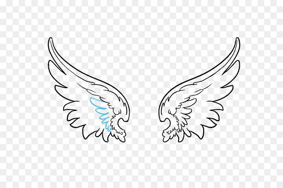 900x600 Drawing Art Painting Sketch - Angel Wings Sketch