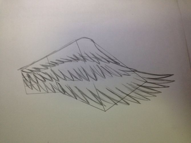 670x503 How To Draw Angel Wings 14 Steps (With Pictures) - Angel Wings Sketch