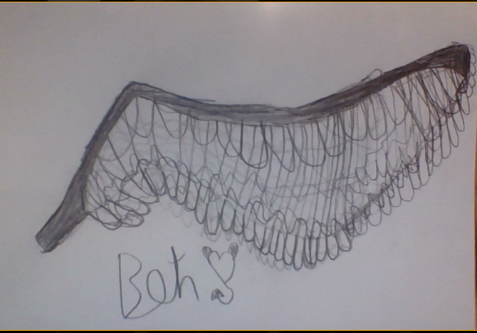 670x467 How To Draw Angel Wings 14 Steps (With Pictures) - Angel Wings Sketch