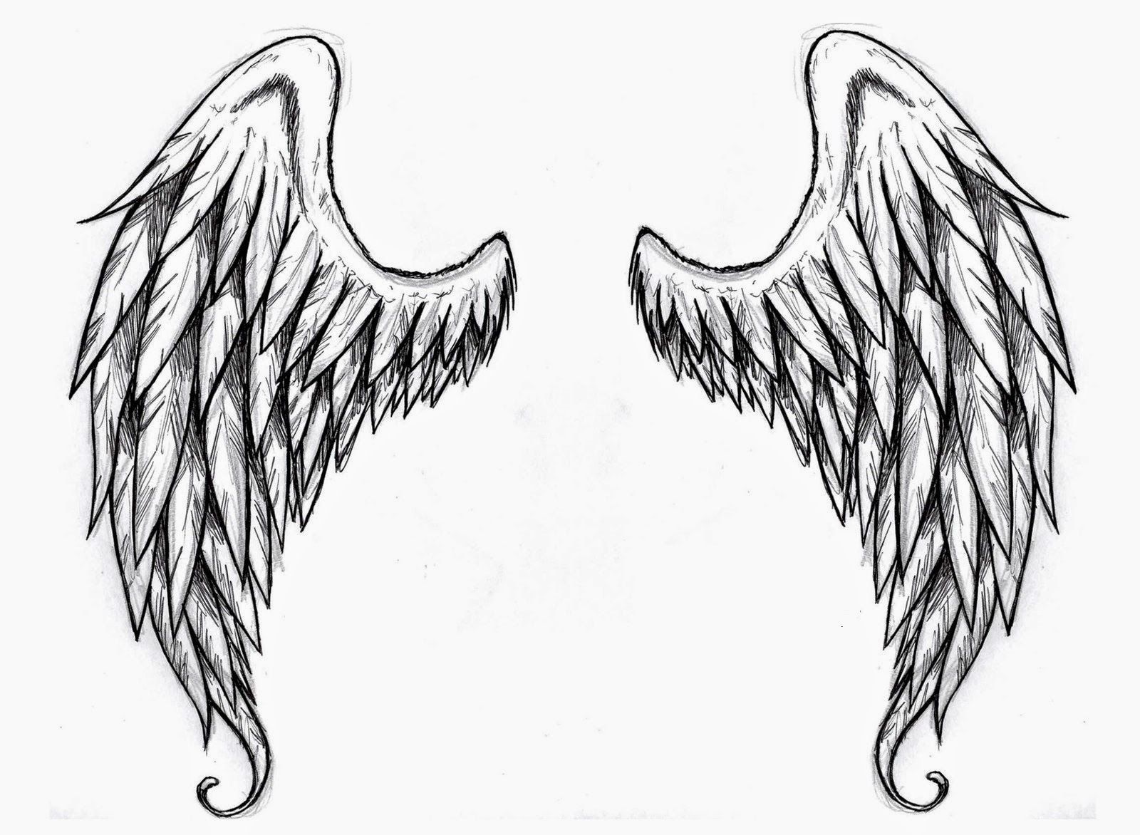 1600x1172 Wings Tattoo Stencilsangel Wings Free Tattoo Stencil - Angel Wings Tattoo Sketch