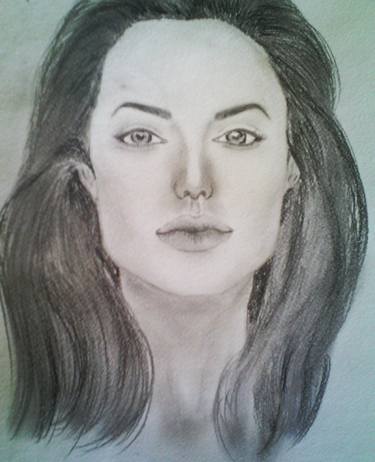 375x462 Angelina Jolie Drawing By Mujgan Mammadova Saatchi Art - Angelina Jolie Sketch