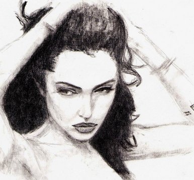 386x358 Bbc - Angelina Jolie Sketch
